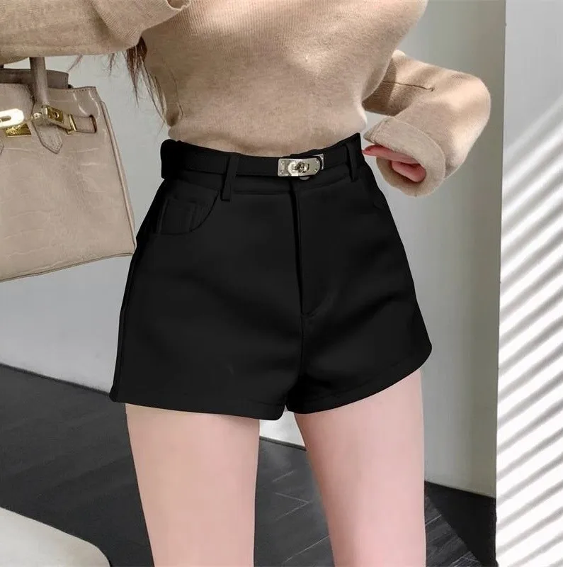 High Waist A-Line Boot orts Women's Summer New Khaki Elastic Casual orts Sexy Girls Brief High Waist Bootcut Pants
