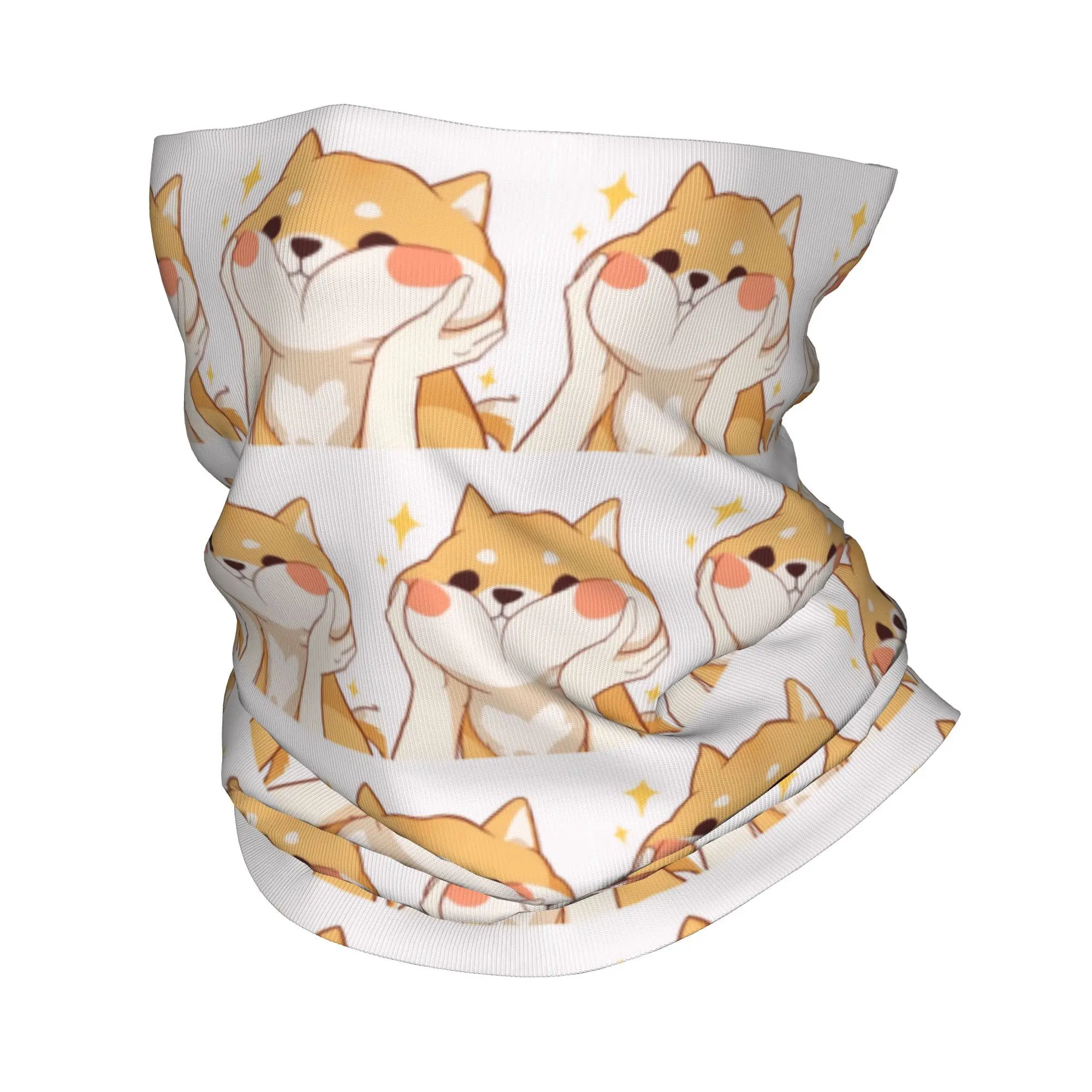 

Kawaii Shiba inu Bandana Neck Cover Printed Face Scarf Multi-use Balaclava Running For Men Women Adult All Season