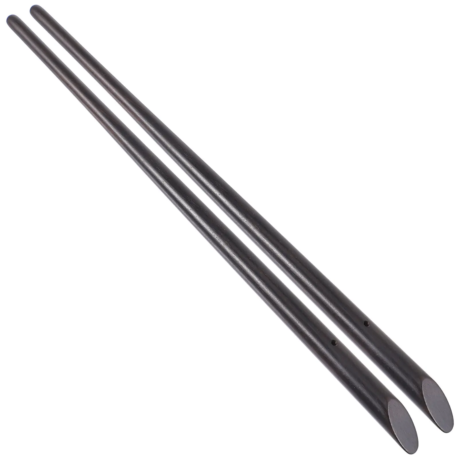 2Pcs Black Ebony Ancient Hairpin Handmade Oriental Hair Fork for Bun Styling Wedding Party Spring Festival Traditional Headdress