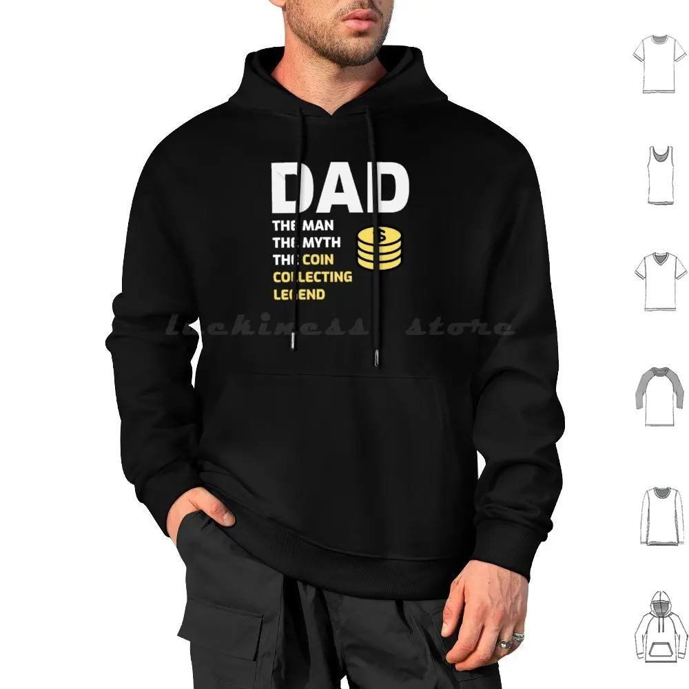 Coin Collecting Collector Numismatic Numismatist Dad Gift Hoodies Long Sleeve Coin Collector Numismatics Coin