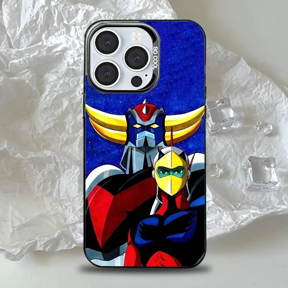 Чехол для телефона UFO Robot Goldorak для iPhone 16,15,14,13,12,11, Pro, Max, Plus, Mini, XS, SE, черный матовый жесткий бампер с защитой от падения