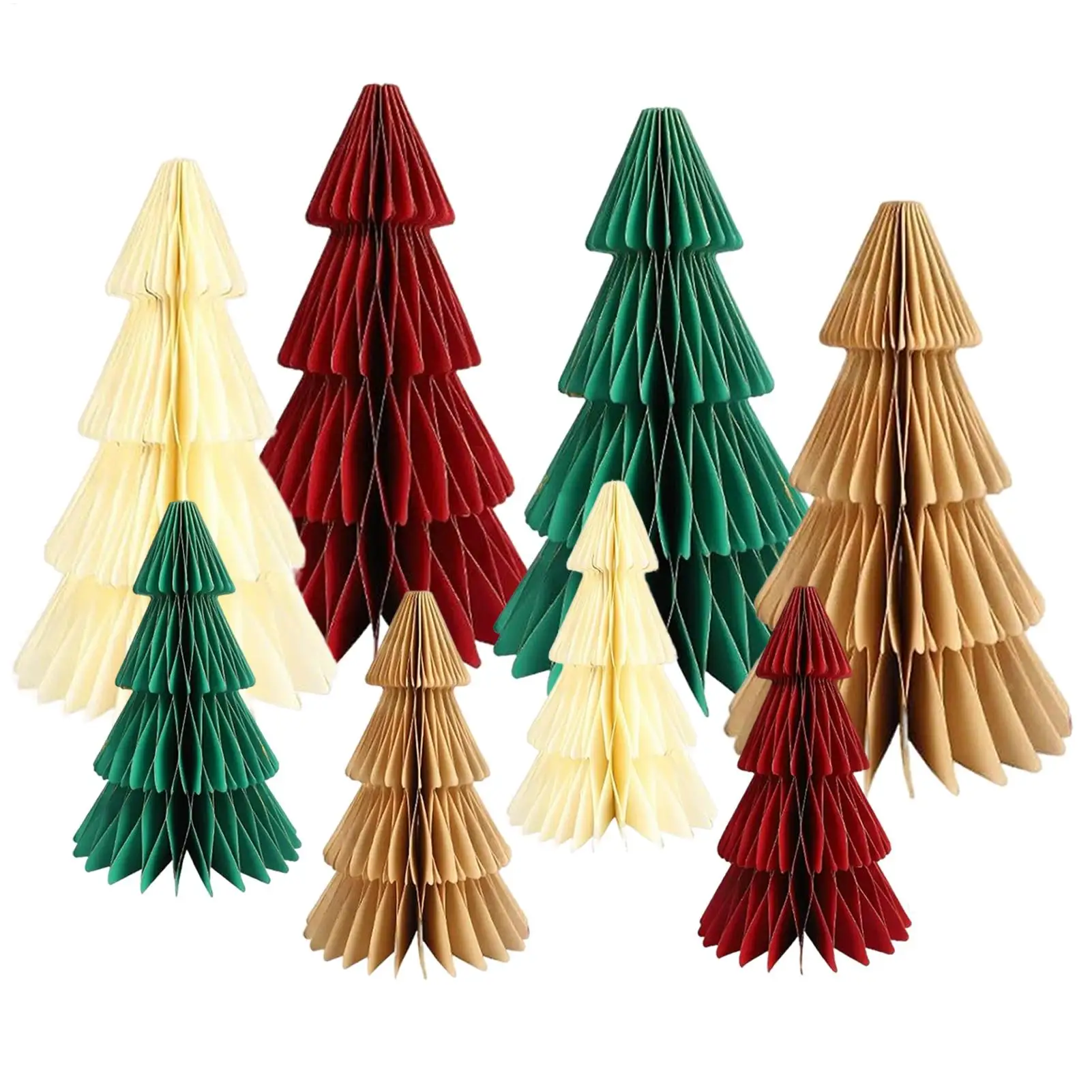 Cardboard Christmas Tree 8-Piece Table Centerpiece Party Decor 3D Paper Christmas Trees For Holiday Winter Home Office Kitchen
