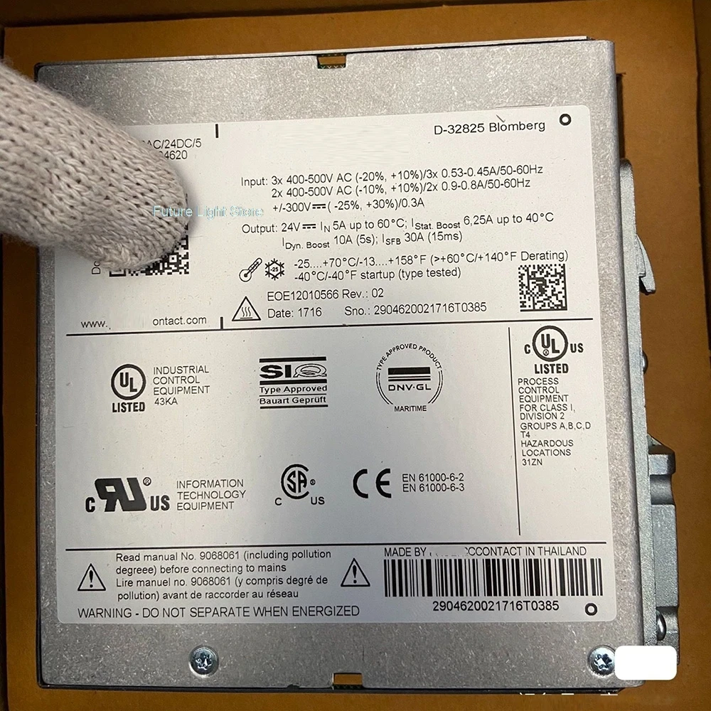 Power Supply Unit-QUINT4-PS/3AC/24DC/5 2904620 For Phoenix 24 V DC/5 A