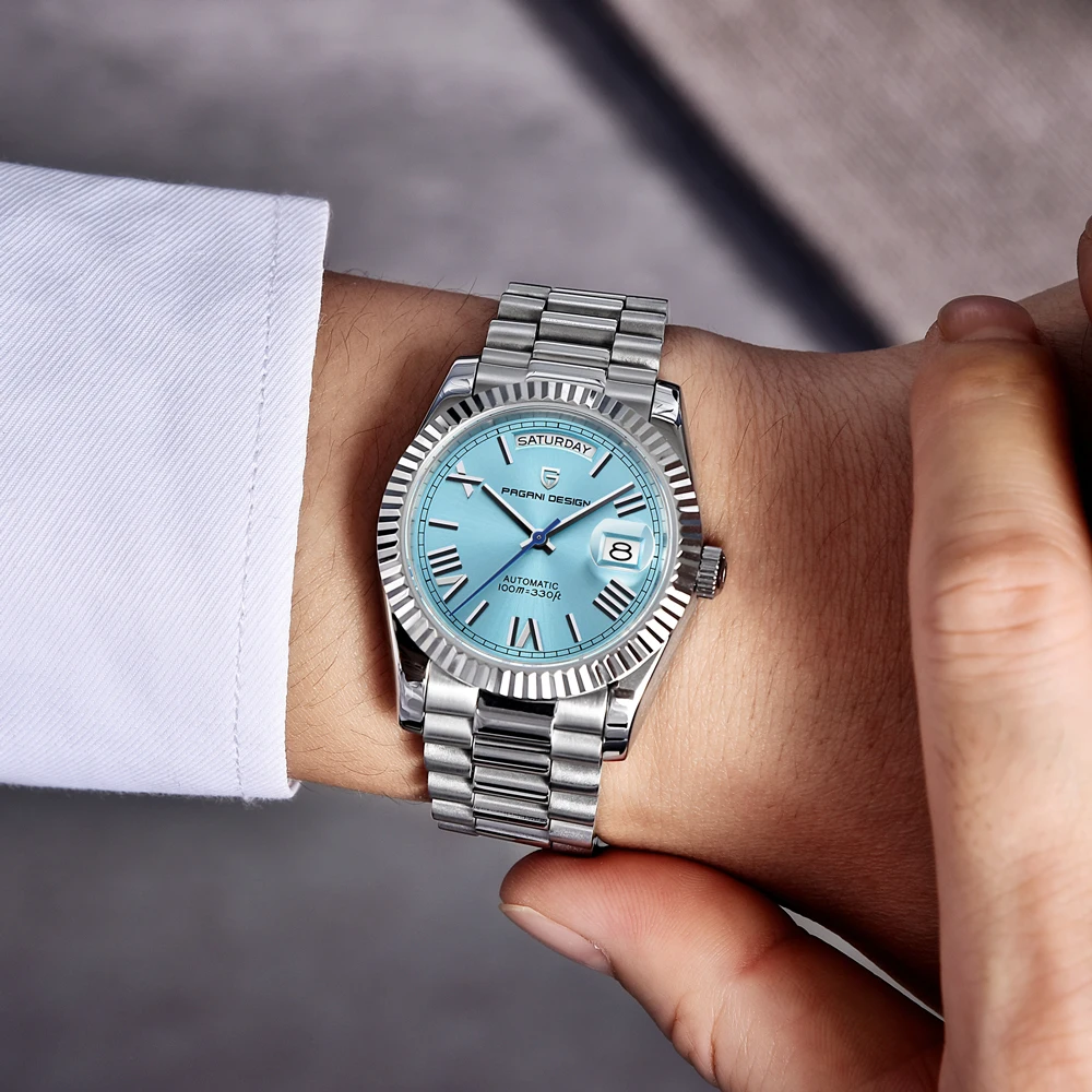 2025 جديد PAGANI تصميم DD36 ساعات آلية للرجال ساعة أوتوماتيكية للرجل AR الياقوت تاريخ مقاوم للماء ساعة الموضة الرجال هدية