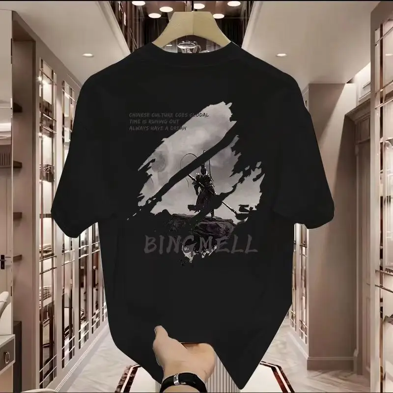 

Summer's New Printed Short-sleeved T-shirts for Men and Women with Round Necks and Half-sleeves Are Trendy and Of High Quality