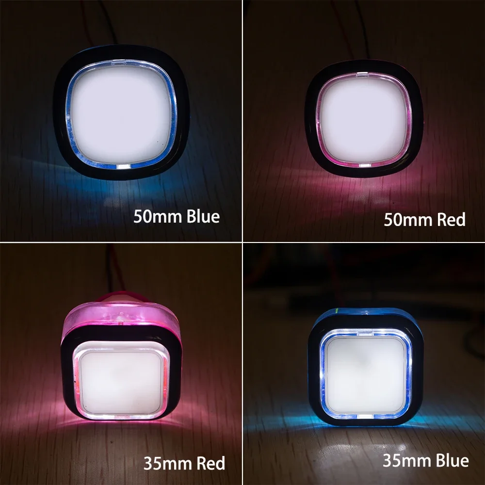 Square LED Illuminated Push Button with Micro Switch, Arcade Machine Game, Video Consoles, 50x50 cm, 35x35 cm, 12V