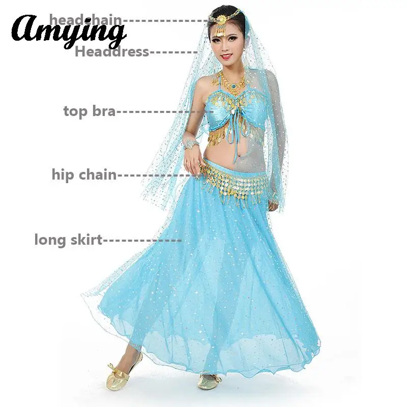 5pcs Set Women Belly Dance Costume New Adult Oriental Clothing Lady Stage PerformanceTraining Clothes Sexy Belly Dancing Wear