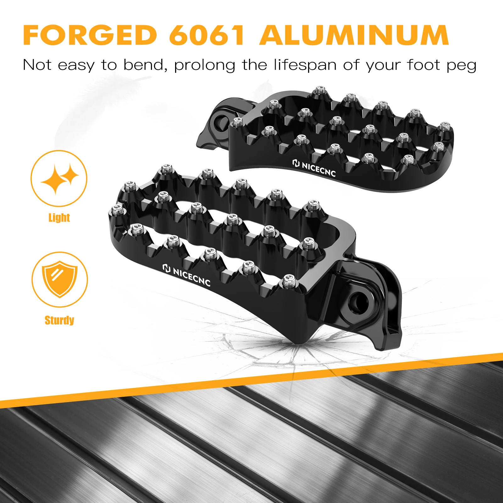 For KTM 390 Adventure 390 ADV 2020-2023 2024 2022 Motorcycle Enlarged Footrest Foot Pegs Pedals Forged Aluminum Flat FootPegs