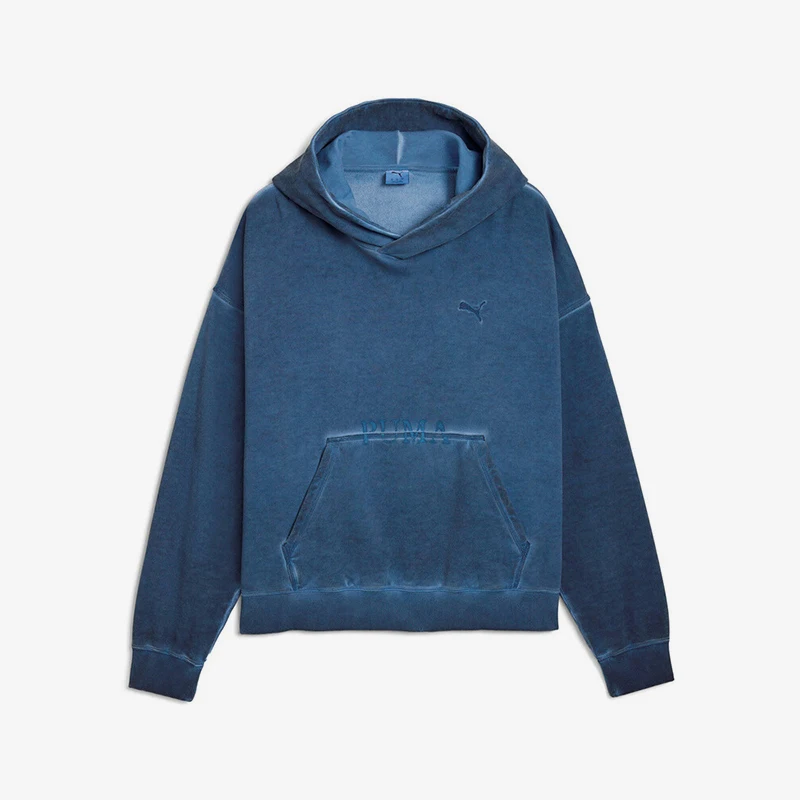Puma genuine letter hooded sweatshirt for men and women, soft casual sweatshirt 635302-80