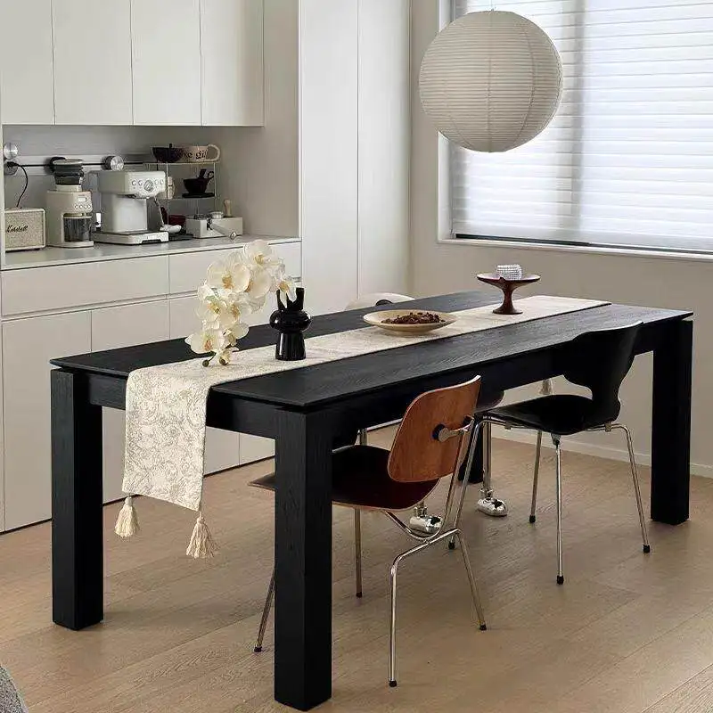 Mesa de comedor minimalista para cocina, mesa de comedor industrial para restaurante, mesa de comedor extensible, muebles para el hogar