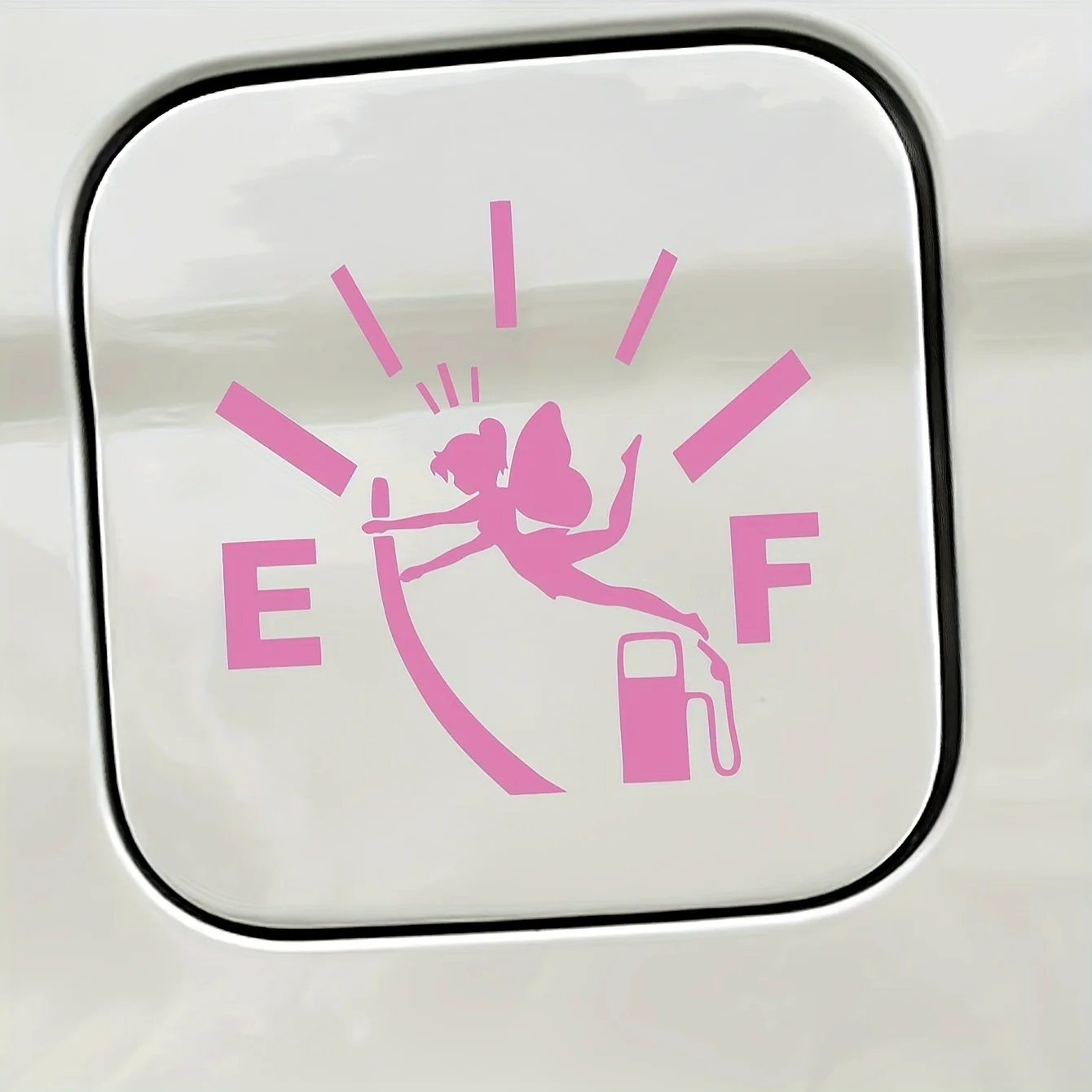 Car fuel tank cap sticker fairy cute fuel explosion gauge sticker insufficient fuel level female driver fuel tank cap sticker