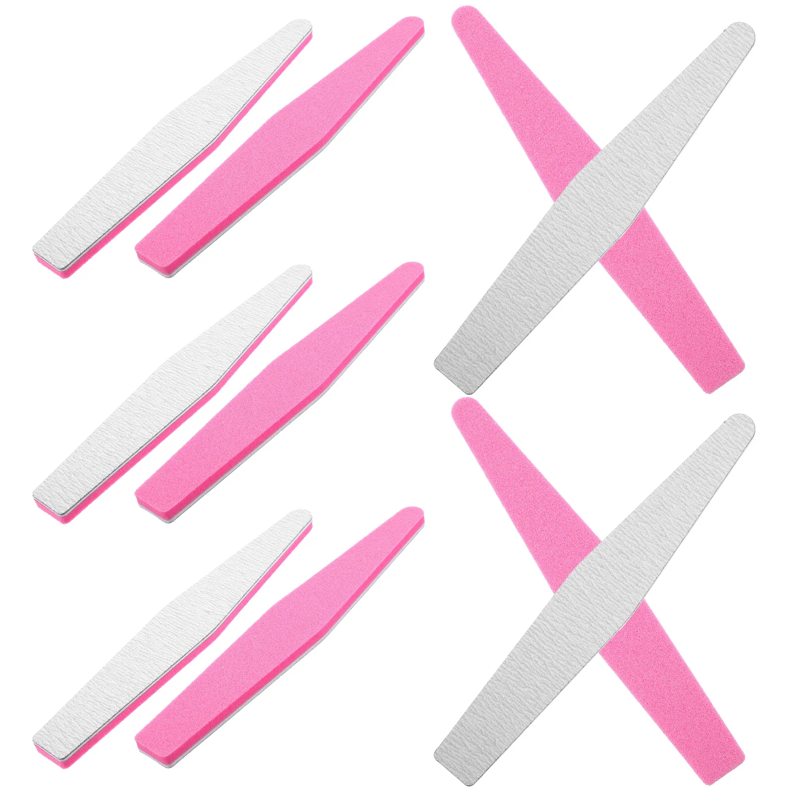 

10pcs Nail Buffer Files Sponge Fingernail Tools Acrylic Natural Nails Gel Sand Strips Kit Gray Practical Manicurists Home Use