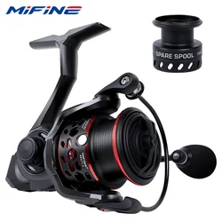 MIFINE CARBON Ultralight Spinning Reels with Spare Aluminum Spool 5.1:1 Carbon Fiber Fishing Wheel Ocean Beach Fishing Tools