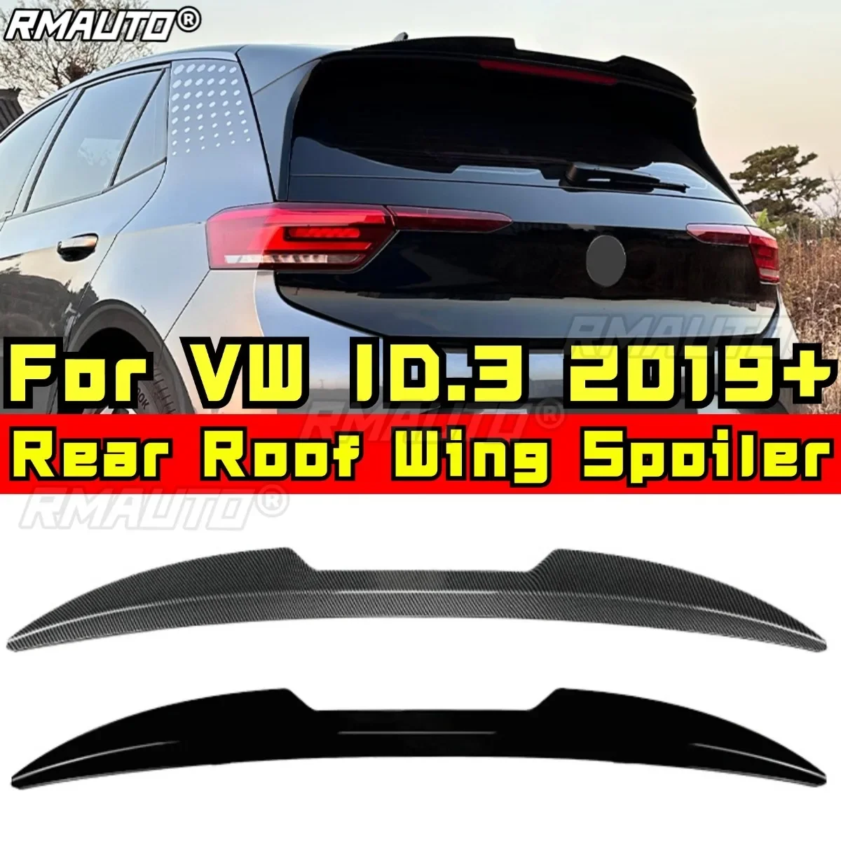 

For VW ID.3 2019+ Body Kit Rear Roof Spoiler Rear Roof Wing Car Accessories