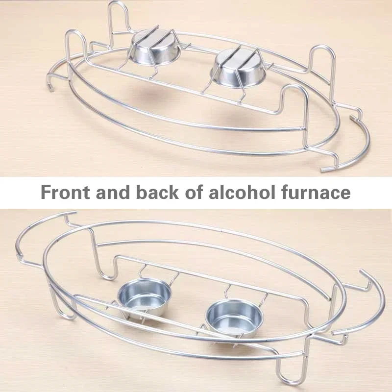 Fish grill Commercial grilled fish plate Oval baking tray Alcohol heater Egg shaped heating plate Simple fish plate Dinner