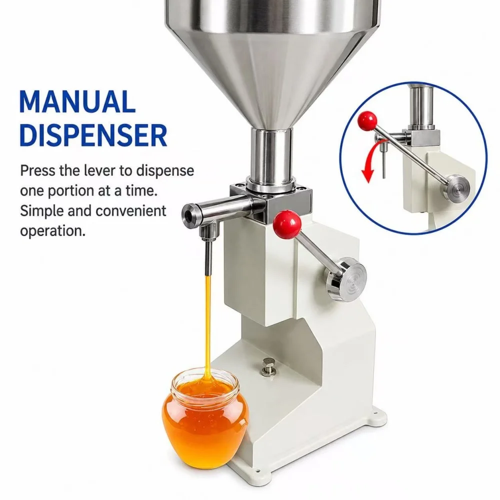 Versatile Semi-Automatic Pneumatic Filling Machine A03 for Liquid Paste Sauce Oil Bottle Filling