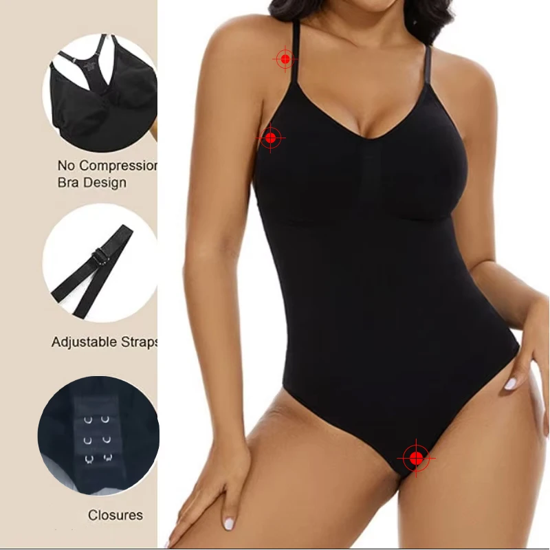 Guudia Racerback Naadloze Beeldhouwen Body Shaper Tank Top Bodysuit voor Vrouwen Buikcontrole Shapewear Rekbare Geribbelde Body