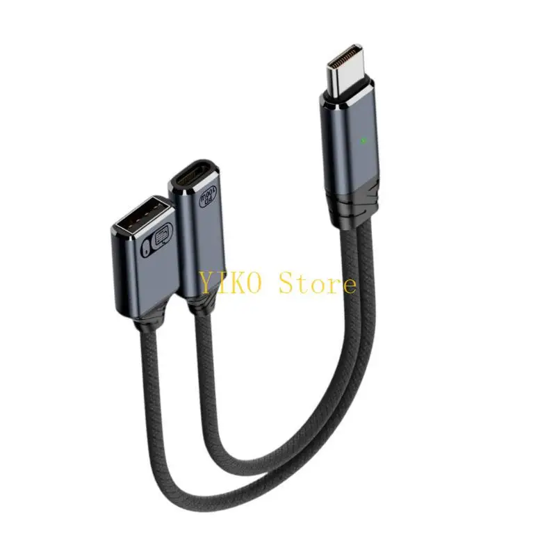 K32C Type C to USB OTG and Converters Cable Offer Audios Output for Phones Laptops No Additional Software Required