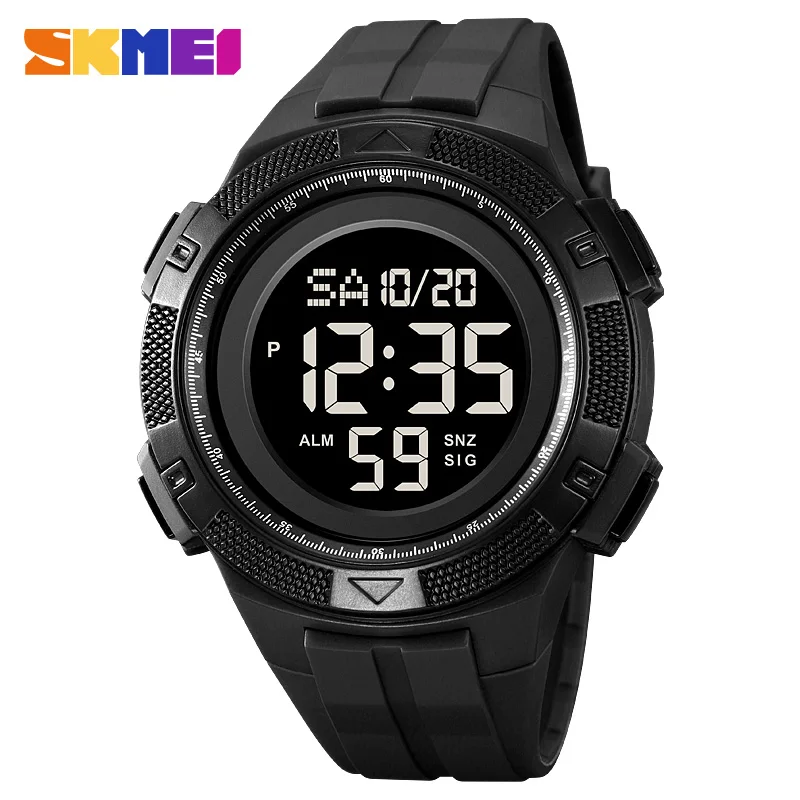 SKMEI Relojes Para Hombres Back Light Digital Sport Watch Mens Countdown Stopwatch Wristwatches 5Bar Waterproof Wrist Watch