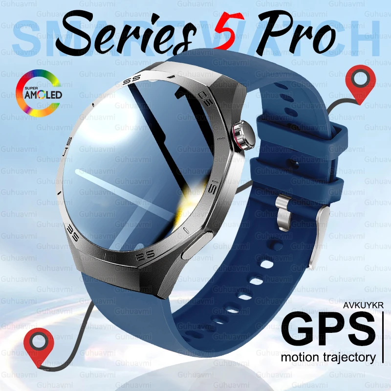 

2026 New Watch 5 Pro GPS Smartwatches Men 1.52'' AMOLED HD Screen Heart Rate Bluetooth Call IP68 Waterproof Sports Smart Watch
