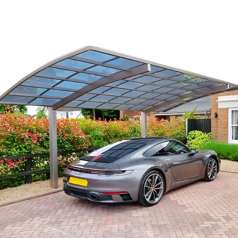 Household Affordable Backyard Carport Large Space Outdoor Aluminum Frame Acrylic Car Parking All Weather Heavy Duty Car Shelter