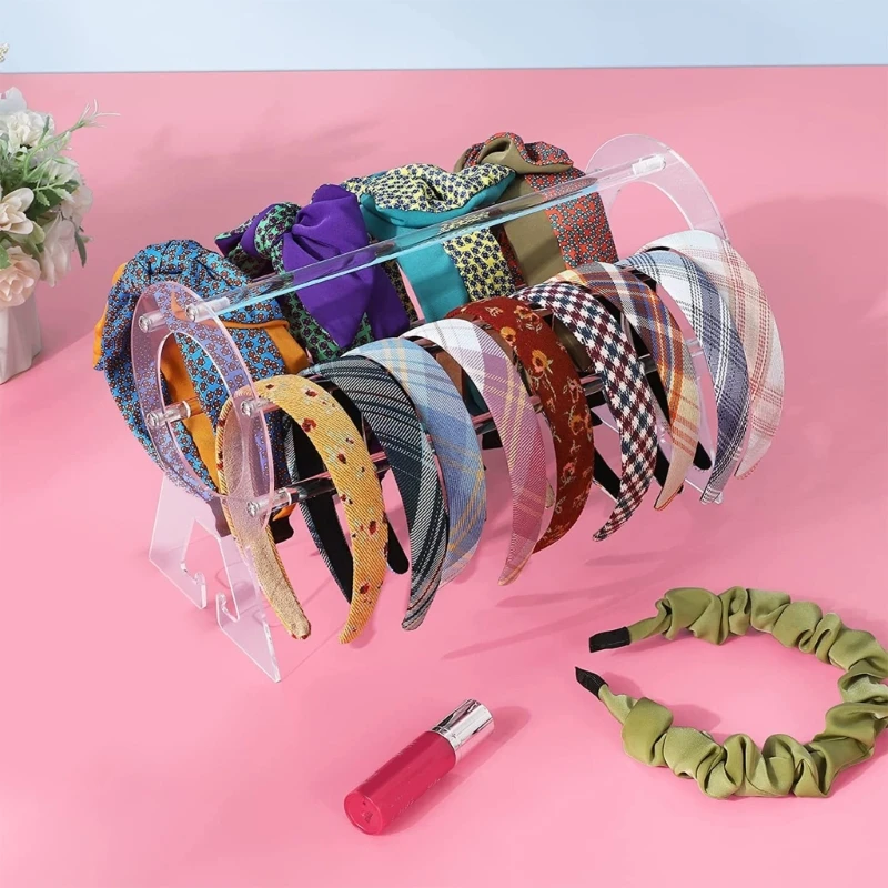 Fashionable Sturdy Acrylics Hair Accessory Stand Space Saving Efficient Organizers for Bedroom or Dressing Room Dropship