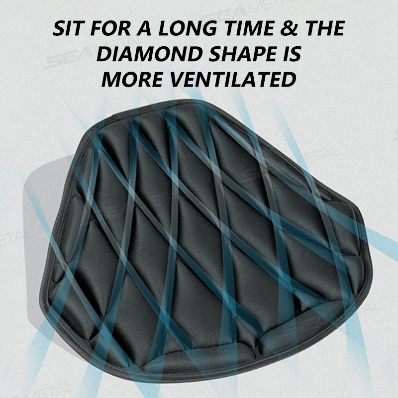 SEAMETAL Motorcycle Seat Cushion 3D Motorcycles Seat Covers Pad Heat Insulation Breathable EVA Waterproof Shock-Absorbing Pad