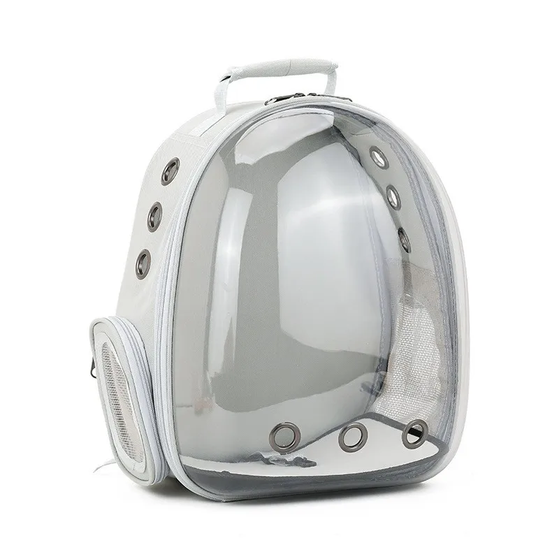 Mochila transportadora transpirable tipo cápsula para gatos y perros
