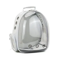 Mochila transportadora transpirable tipo cápsula para gatos y perros