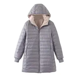 Warm Autumn Winter Mid-length Jacket S-2XL Women Coat Mid-length Jackets Office Ladies Clothes for Outdoor