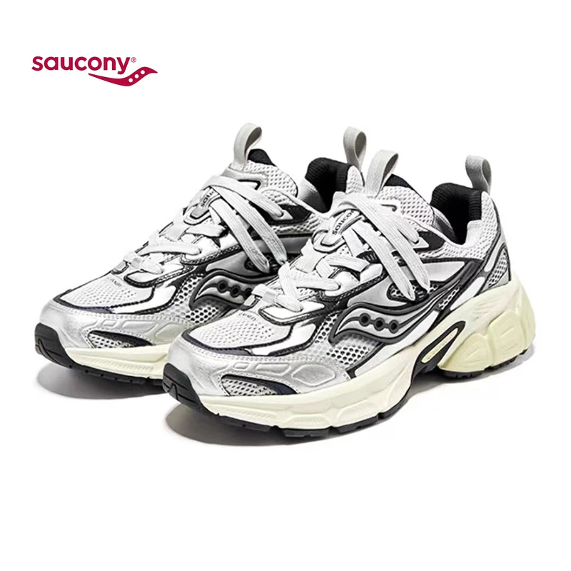 Saucony Chunky Hardloopschoenen Comfortabele Demping Sneakers Mannen Herfst Dikke Zool Gymschoenen Vrouwen Plateau Black Tenis Schoenen