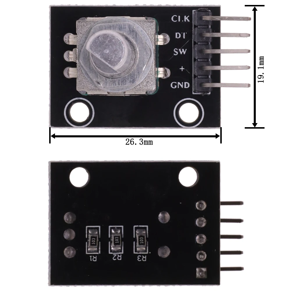 360 Degrees Rotary Encoder Module Rotary Potentiometer Analog Knob Module for Arduino KY-040 RV09 Rotary Encoder EC11 Knob Cap