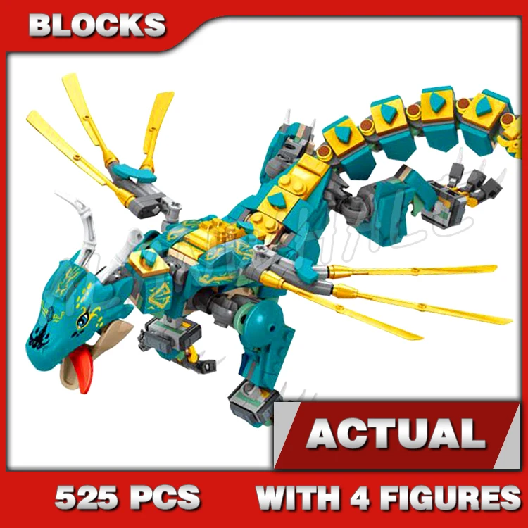 

506pcs Shinobi Jungle Dragon Posable Wings Island Thunder Keeper Storm Amulet 60038 Building Block Toys Compatible With Model
