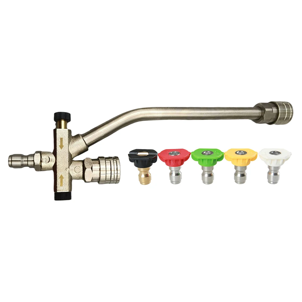 مرفق غسالة الضغط بصمام مزدوج 1/4 ملحقات مولد الرغوة سريعة التوصيل مفتاح ثنائي الغرض لغسالة الضغط العالي