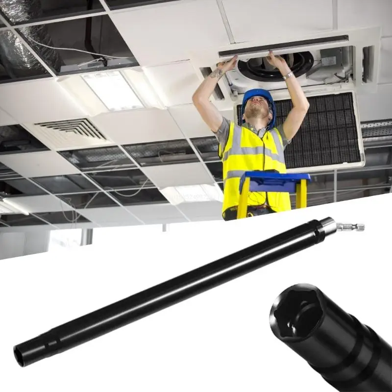 Hollowed Socket Adapter Ceiling Leveling Sleeve with 360 Rotatable 1/2inch Impacts Socket Adapter for Ceiling Thread