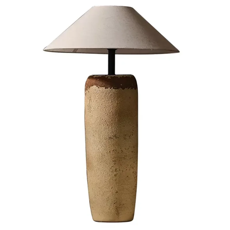 

Living room floor lamp, bedroom table lamp, B & B hotel designer retro Japanese-style soil ceramic jar decoration