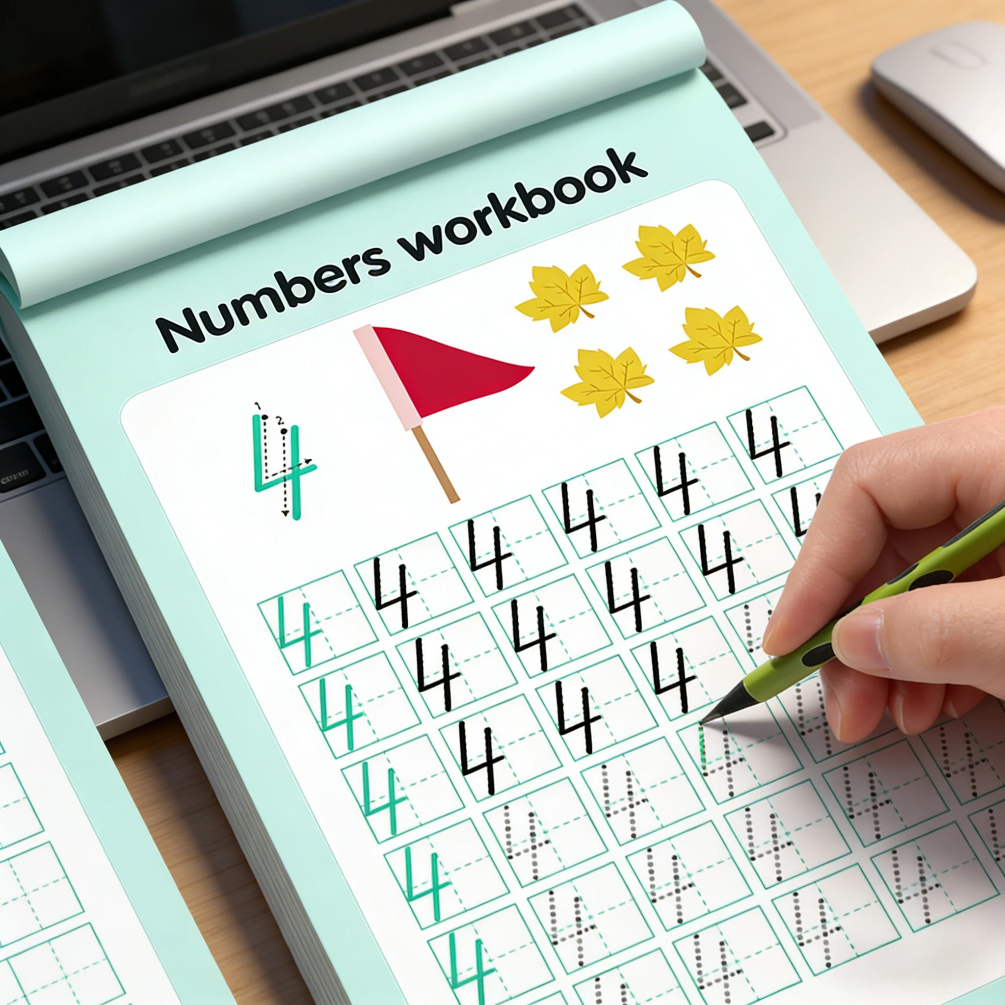 32 Pages Numbers Tracing Workbook 0-100 for Kids Ages 3-5 Preschool Math Learning