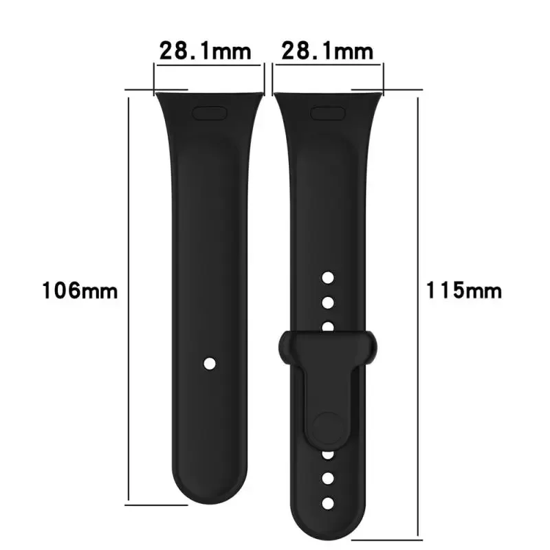 Pulseira oficial para Xiaomi Redmi Watch 3, pulseira de substituição de silicone macio ativo, pulseira colorida