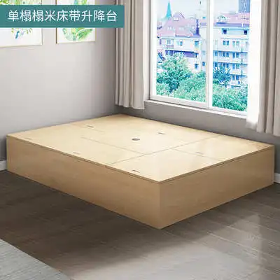 Tatami bed with lift platform, multifunctional storage bed, platform stepping rice bed