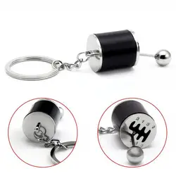 Car Gear Box Keychain For Men Women Imitation 6 Speed Manual Car Styling Keyring Car Refitting Metal Pendant Keychain Gift