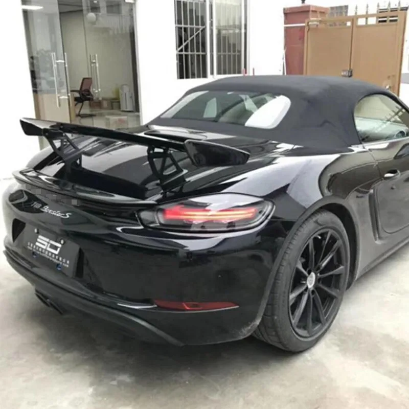 For Real Carbon Fiber Spoiler Accessories Porsche Cayenne 718 981 987 Cayman Boxster Car Trunk Rear Lip Wing Tail Refit 1990-ON