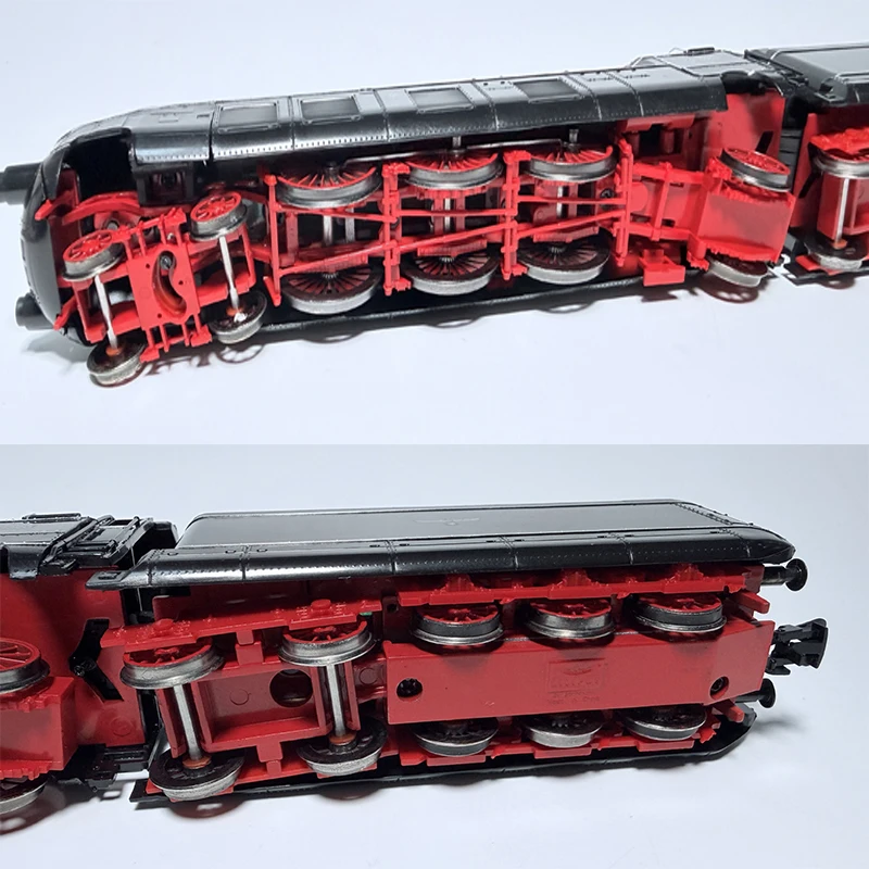 لعبة قطار HO من النوع 1/87، نسخة DC من قاطرة البخار BR01 المبسطة باللون الأسود، نموذج القطار هدية لعبة للأولاد #4
