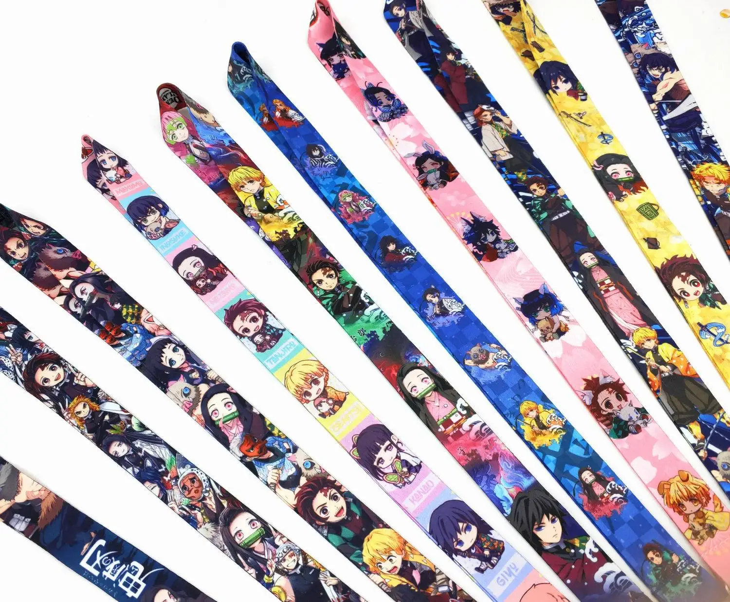 Wholesale POP MART Demon Slayer Key Lanyard ID Badge Holders Animal Phone Neck Straps with Keyring Phone Accessories H1