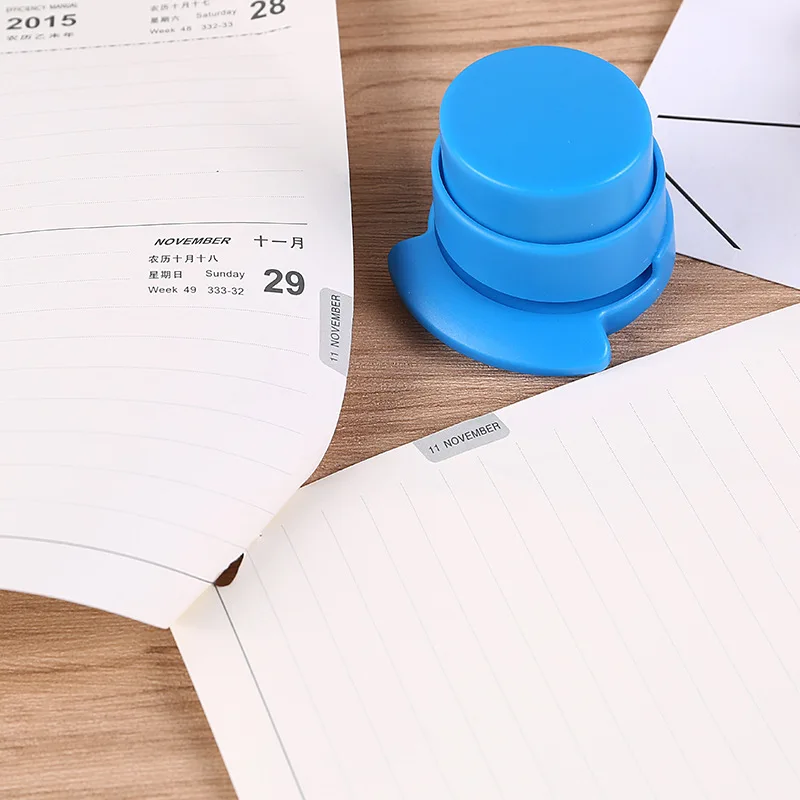 Random Color Creative New Stationery Environment-Friendly Needle Less Stapler Binding Binder Stapless Office School Supplies