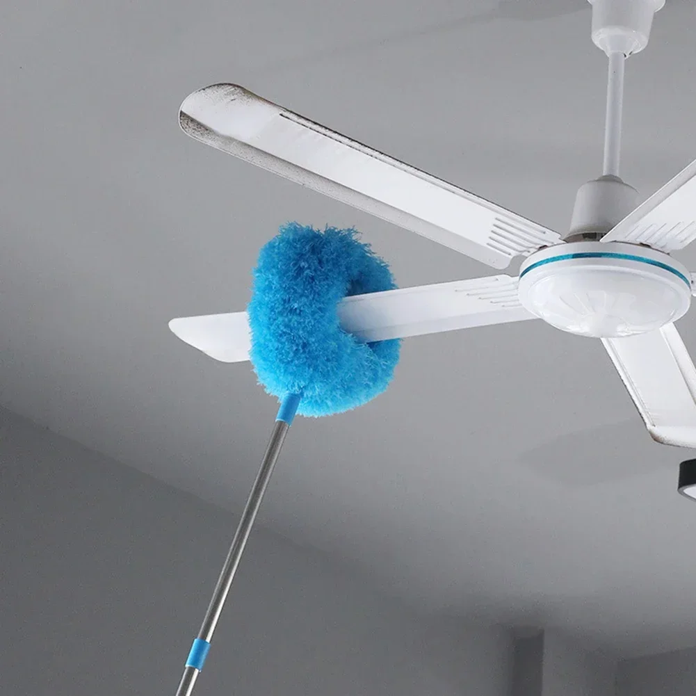 Retractable Ceiling Fan Dust Collector Ring Long Handle Dust Brush Cleaning Tool Ceiling Fan Duster Poles Duster Cleaning Tool
