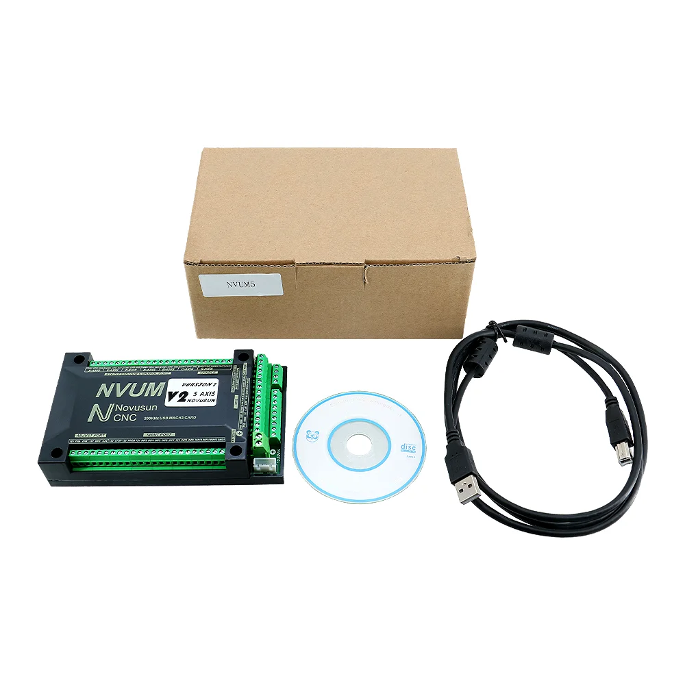HLTNC متوفر في المخزون NVEM 3/4/5/6 محور Mach3 منفذ إيثرنت لبطاقة التحكم مع كابل USB-إصدار Novusun 2 لآلة CNC