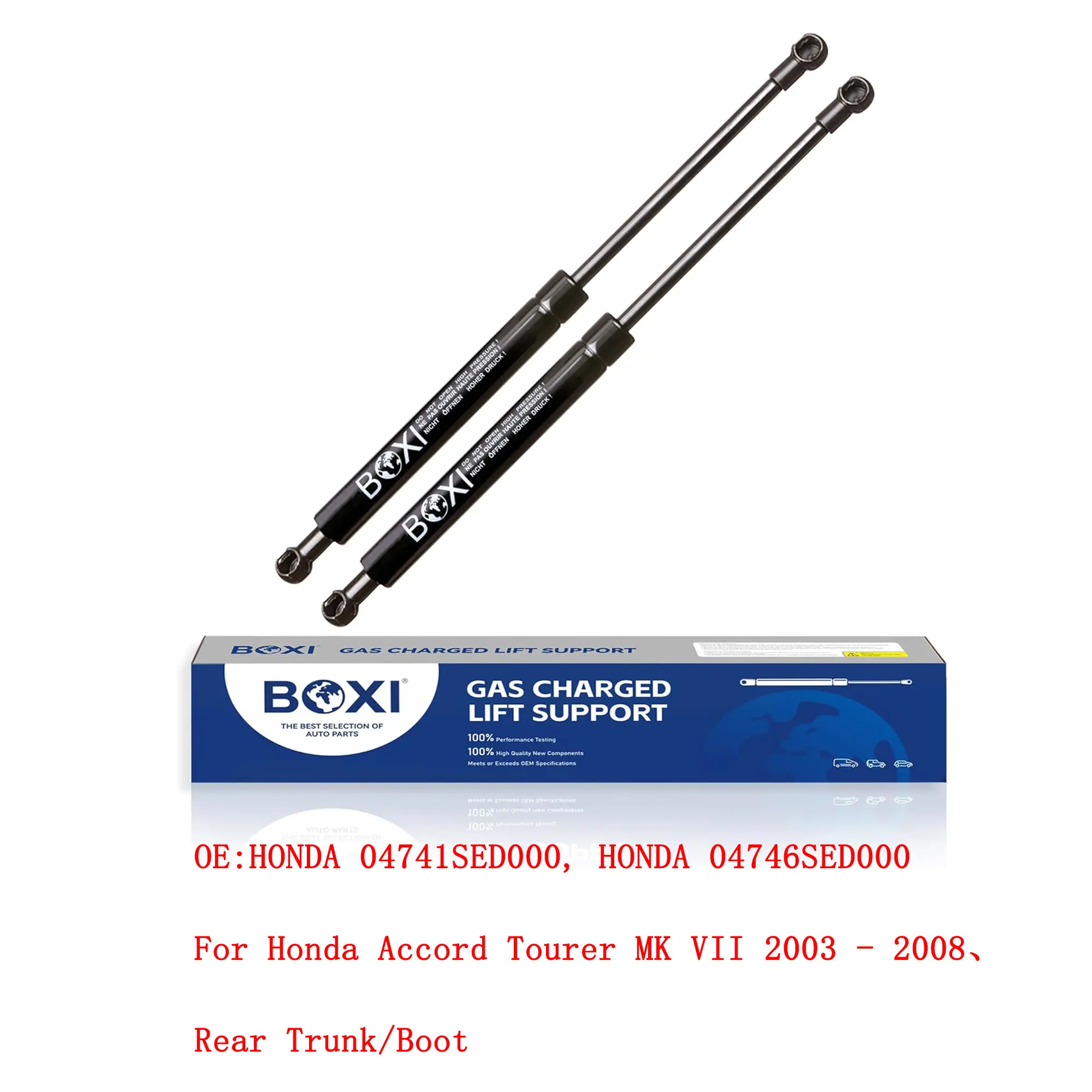 BOXI 2Pcs Rear Boot Shock Gas Spring 04741SED000 04746SED000 For Honda Accord Tourer MK VII 2003 - 2008 Gas Springs Lift Struts