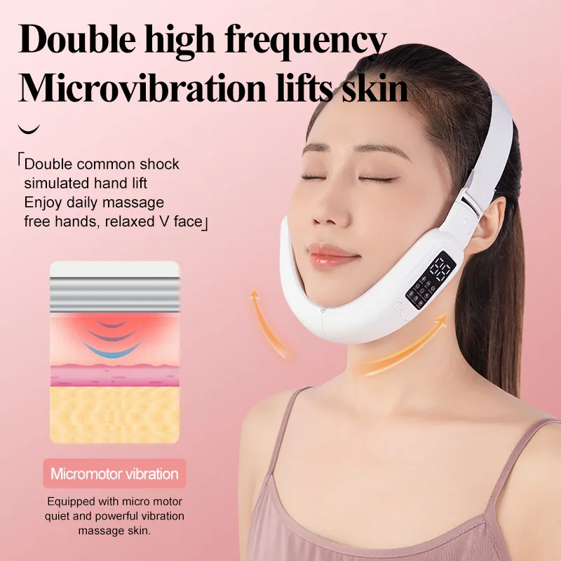 V Shape Face Lift Massager Portable Facial Massage Device Rechargeable LED Display Double Chin Remove Facial Beauty Instrument