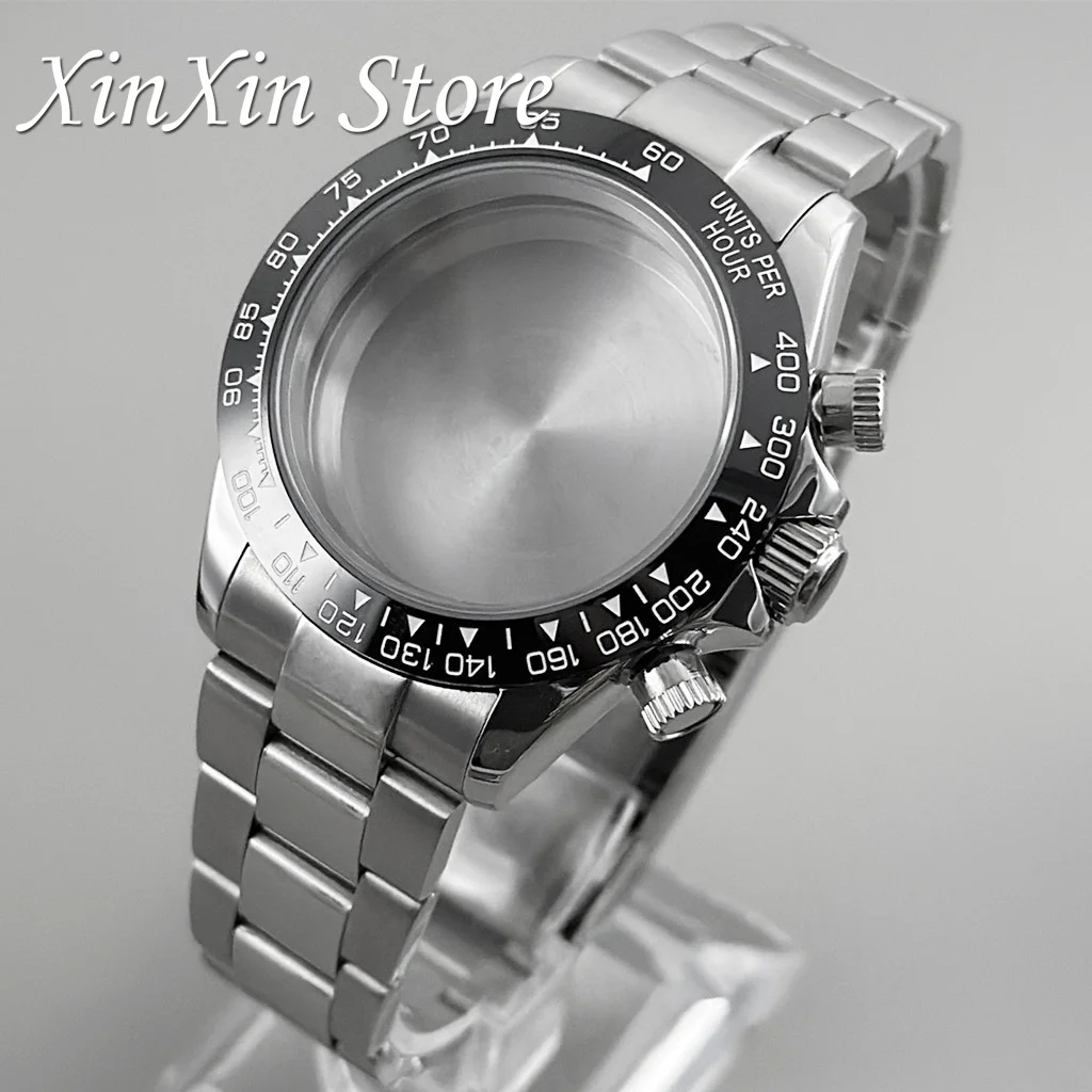 40mm Quartz Chronograph Sapphire Crystal Waterproof Watch Case