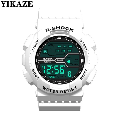 Imagen 2 del producto Reloj electrónico Digital YIKAZE para hombre, reloj deportivo con brillo de 55mm, Esfera Grande para estudiantes, tendencia de aventura al aire libre, relojes multifuncionales